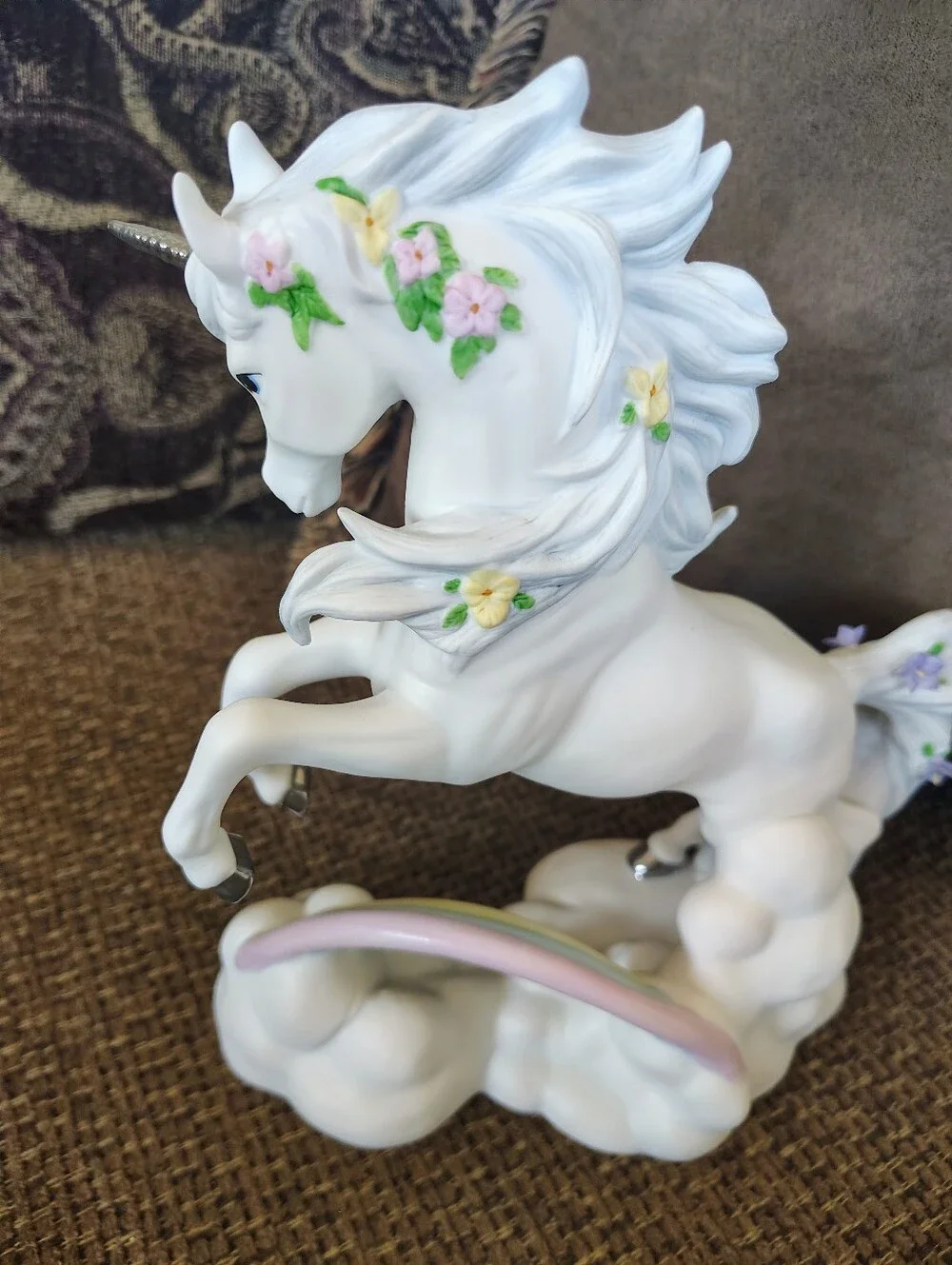 VTG Princeton Gallery “Love’s Rainbow” Fine Porcelain Unicorn Figurine 1996